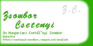 zsombor csetenyi business card